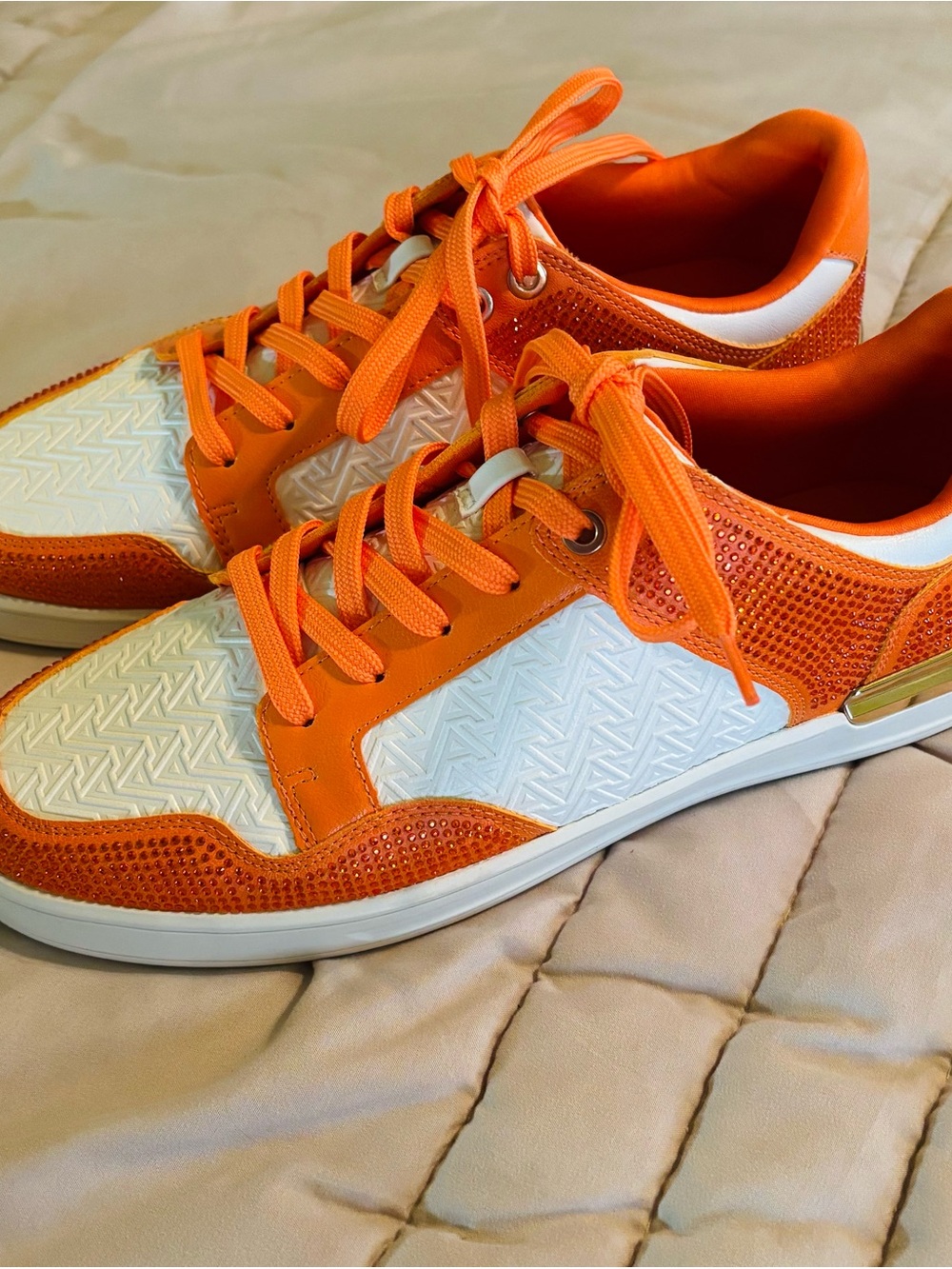 Aldo Orange and White Athletic Sneakers
